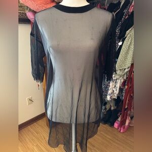 Sheer Black Mesh Top🖤